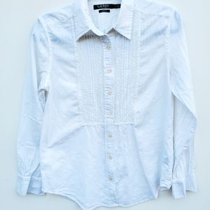 Lauren by Ralph Lauren White Shirt Sz S